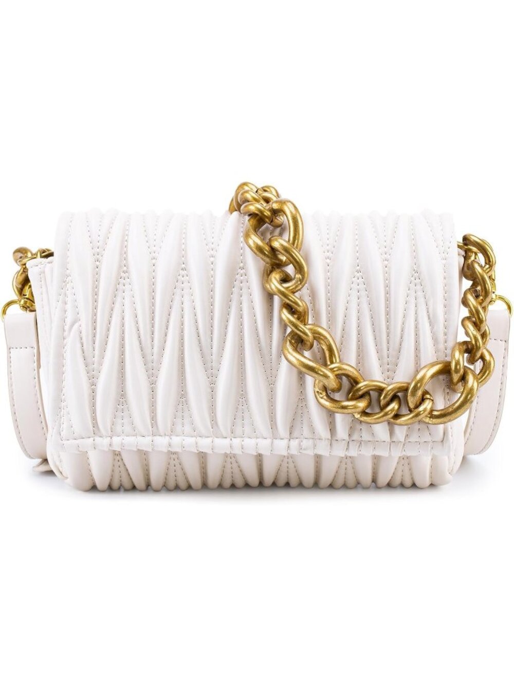 Women's Cream Small Clutch Purses Quilted Evening Handbags Crossbody Bag